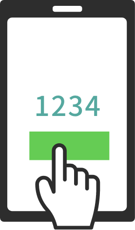 認証コード「1234」を入力